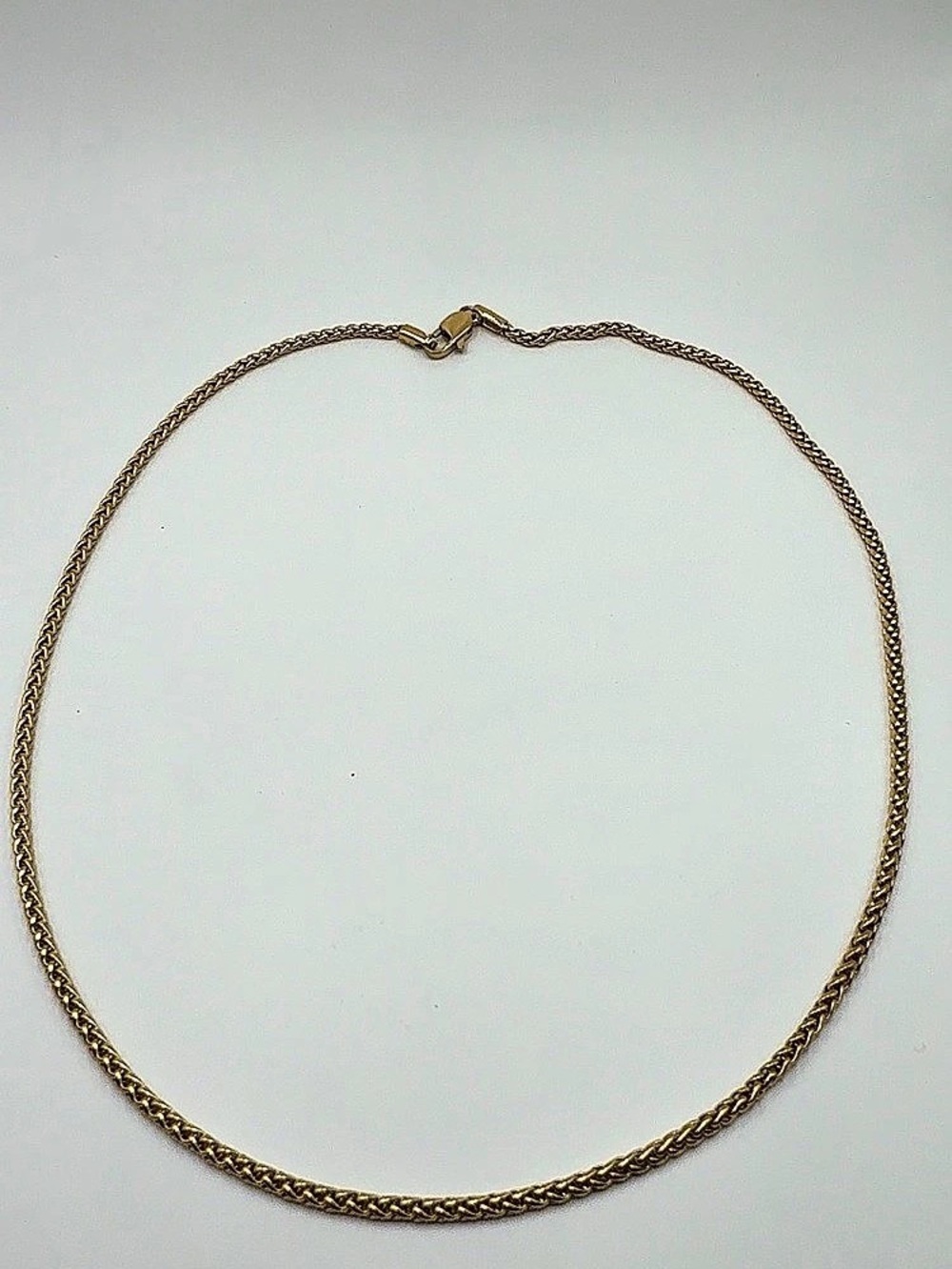 14K Gold Plated Stainless Steel Wheat Chain Necklace 2.5mm 18"